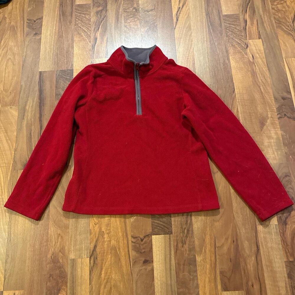 Vintage Old Navy Women’s Y2K Red Zip up With Grey Accents